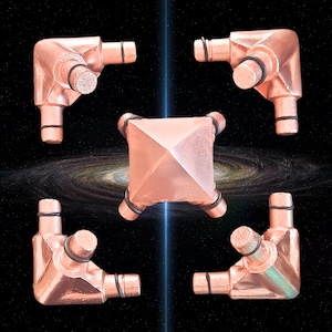 Copper Pyramid Kit for meditation and healing. Chakra Meditation. Chakra Crystals.