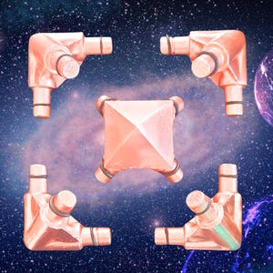 Copper Pyramid KIT USA 1/2 Inch (M Type) ( L TYPE) Europe 1/2 Inch, uk 15mm,Australia Type B Copper Meditation Connectors only Giza pyramid