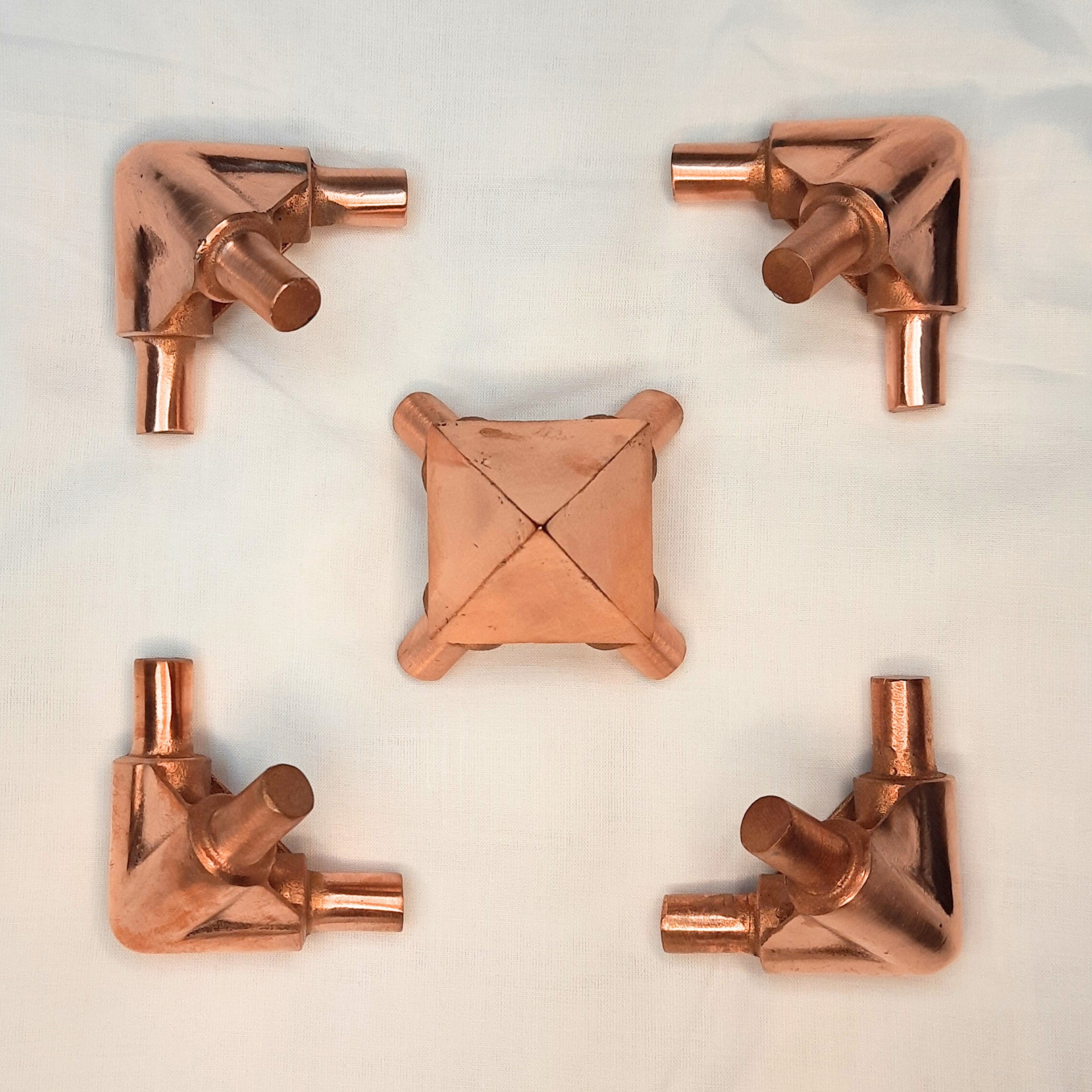 28-Millimeter Outer Diameter Giza Copper Meditation Pyramid Kit for Copper