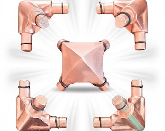 Copper Pyramid KIT USA 1/2 Inch (M Type) ( L Type) Europe 1/2 Inch, uk 15mm,Australia Type B Copper Meditation Connectors only Giza pyramid