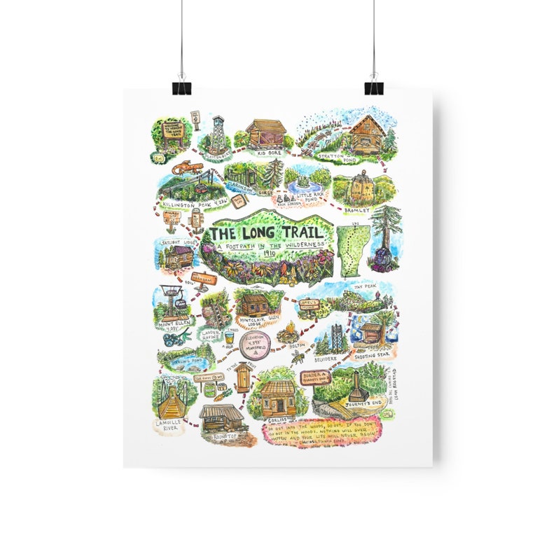 Vermont Long Trail Watercolor Poster - Il 794xN.5142652447 9wb4 