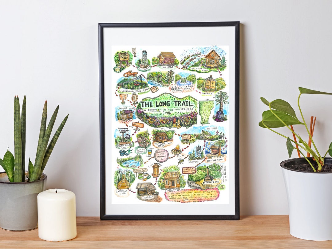 Vermont Long Trail Watercolor Poster - Il 1080xN.5094629498 9fvg 