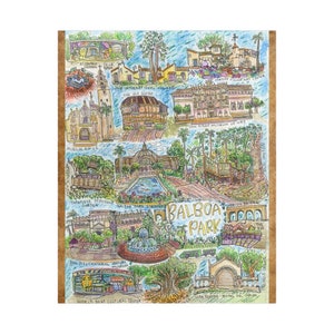 Balboa Park jigsaw puzzle | San Diego jigsaw puzzle | Globe Theater Sprekels Organ Spanish Village Japanese Friendship Garden jigsaw puzzle