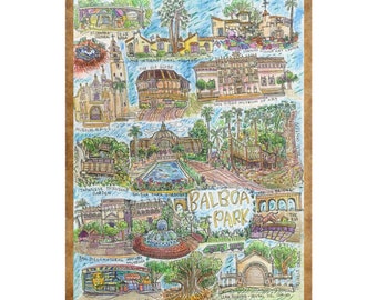 Balboa Park jigsaw puzzle | San Diego jigsaw puzzle | Globe Theater Sprekels Organ Spanish Village Japanese Friendship Garden jigsaw puzzle