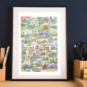 La jolla kunstdruk | San Diego-kunstwerk | La Jolla-kunst | Torrey Pines-kunst | Windansea Bird Rock art print | La Jolla aquarel schilderij