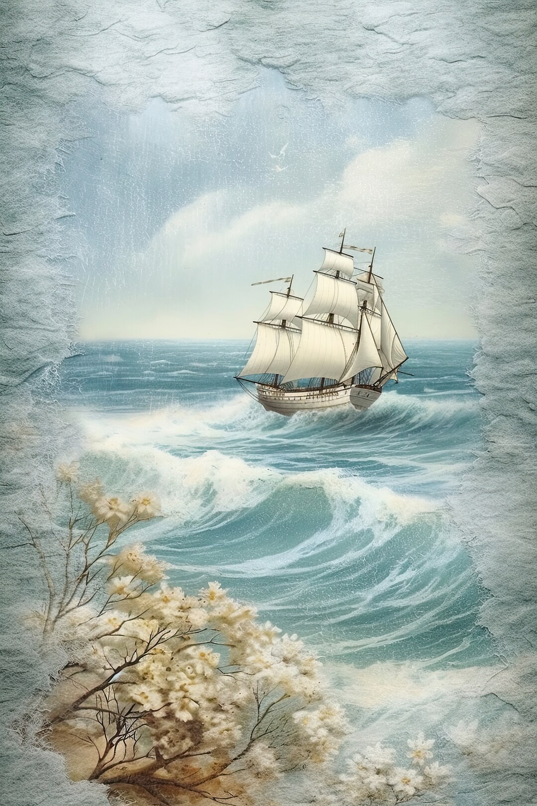 Dreamy Seascapes Decoupage Sailboats Oceans Lighthouses - Etsy