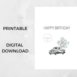 Printable Happy Birthday Card - Etsy