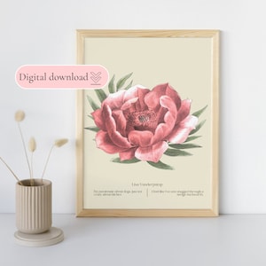 Lisa Vanderpump Quote with Botanical Flourish⎟ Real Housewives of beverly hills Inspired - Digital download poster⎟ Chic Bravo RHOBH Art