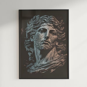 Dramatic Greek Statue Digital Print