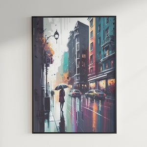 Rainy City Digital Print
