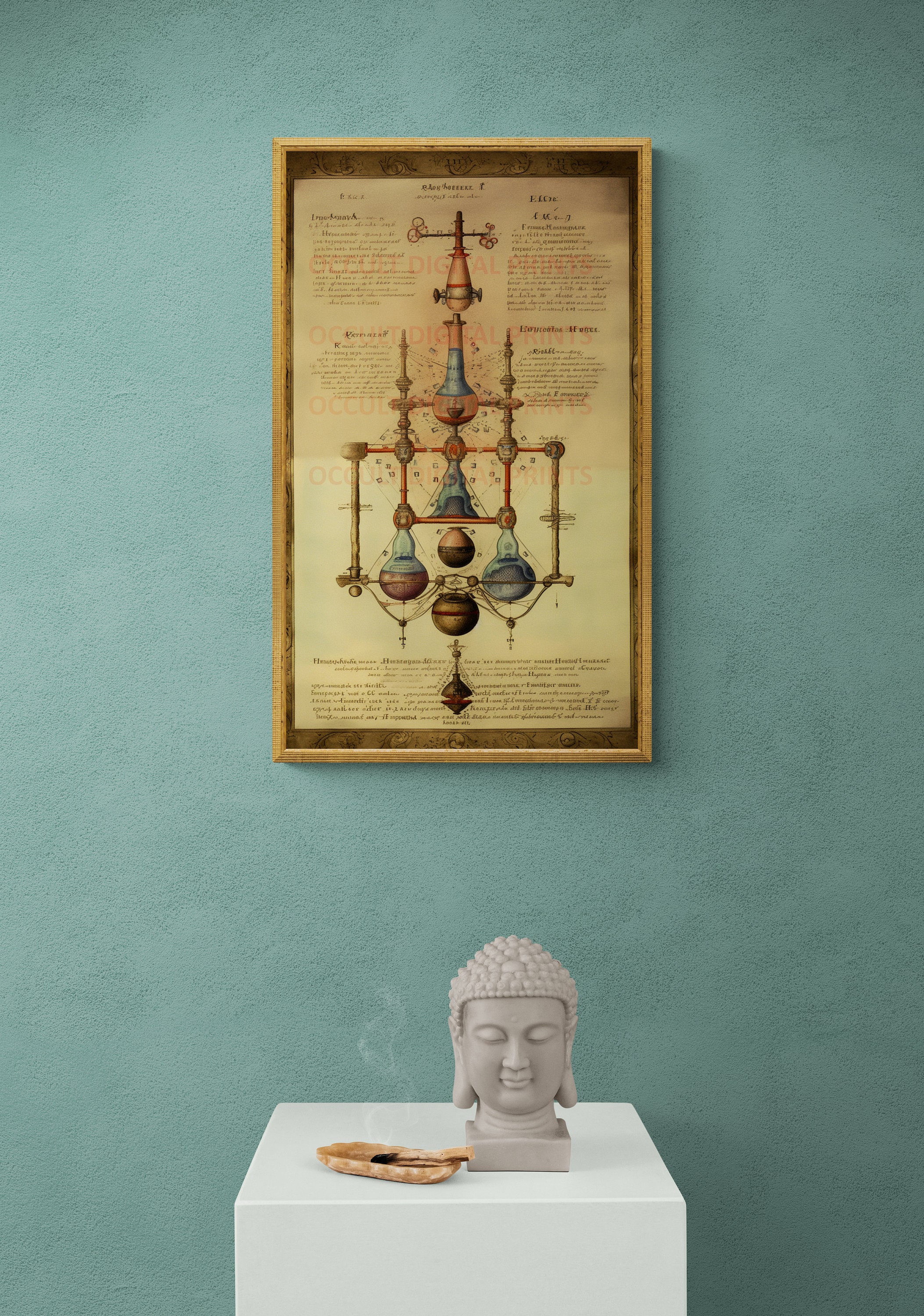Mystic Alchemy: Enchanting Hermetic Vertical Poster - Ancient Occult ...