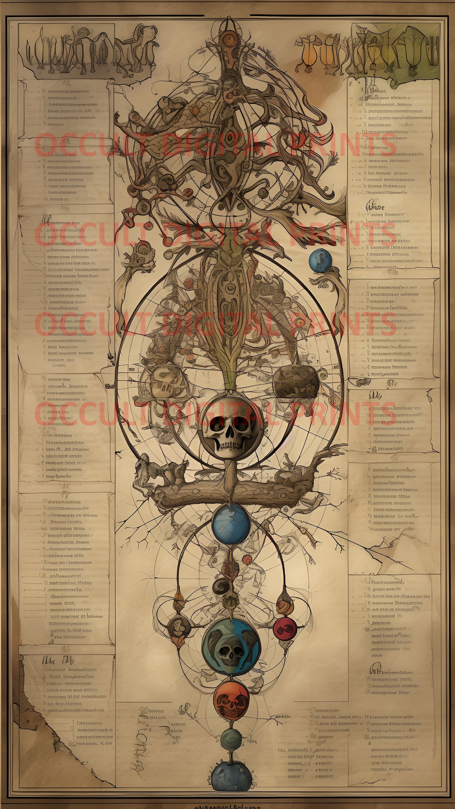 Mystic Alchemy: Enchanting Hermetic Vertical Poster - Ancient Occult ...
