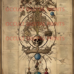 Mystic Alchemy: Enchanting Hermetic Vertical Poster - Ancient Occult-Inspired Art HD 300 DPI