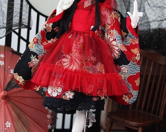 1/4 MSD Mdd Bjd Doll Clothes, Japanese Kimono Style Maid