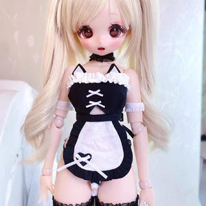 1/4 1/6 BJD MSD yosd doll clothes, Sexy Cat Maid Outfit for BJD 1/4 & 1/6 Dolls