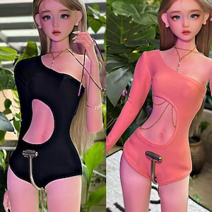 2Colors 1/3 1/4 SD MSD bjd doll swimming clothes, bjd doll jumpsuit onesie