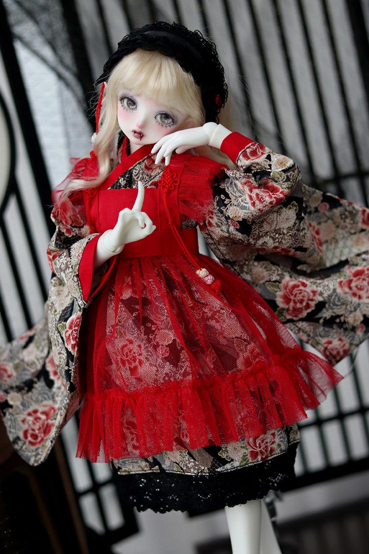 1/4 MSD Mdd Bjd Doll Clothes, Japanese Kimono Style Maid