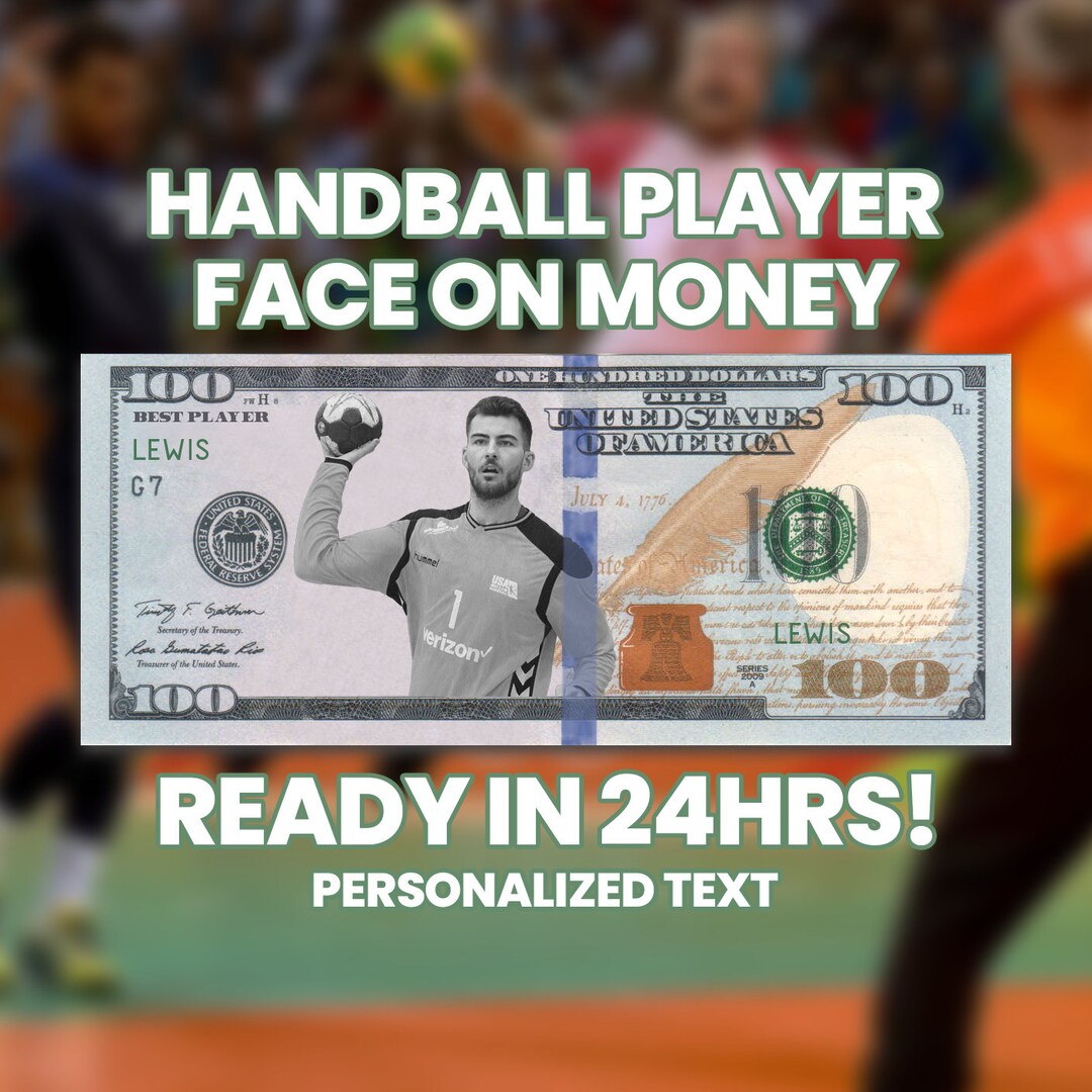 Handball Player Face on Money Game Money 100 Dollar Bill Etsy