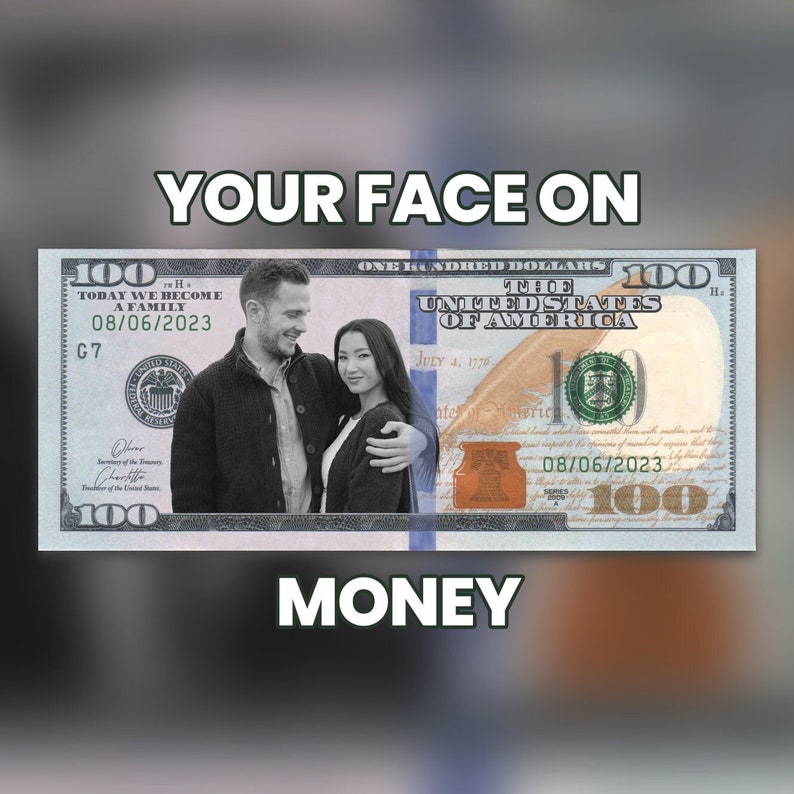 Your Face on Money for Wedding Favors for Guests Game Money Etsy