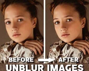 Unblur Image, Blurred or low quality photos converts to high quality images with higher resolution