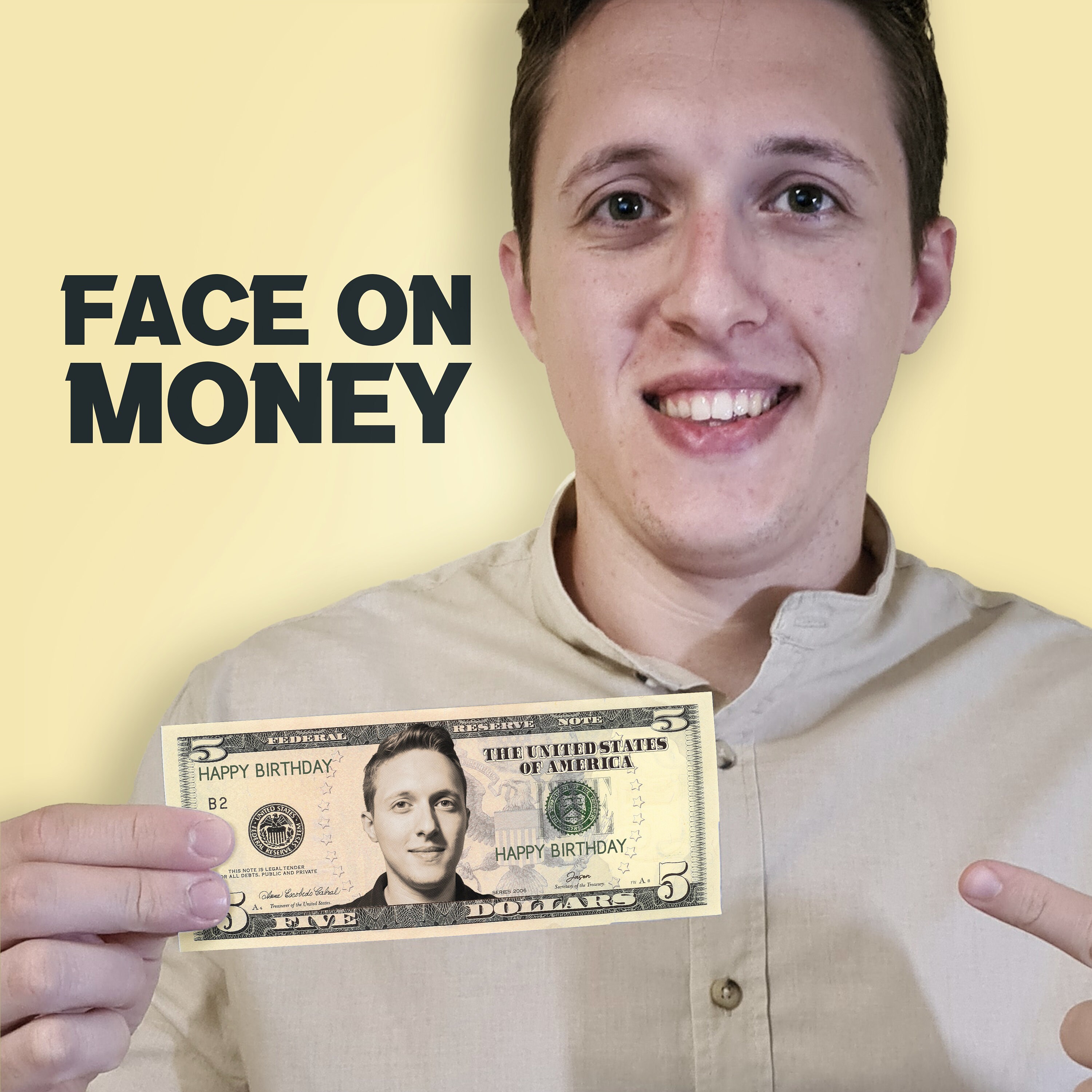 Personalized Face Money, Custom Party Prop (digital Download) - Etsy