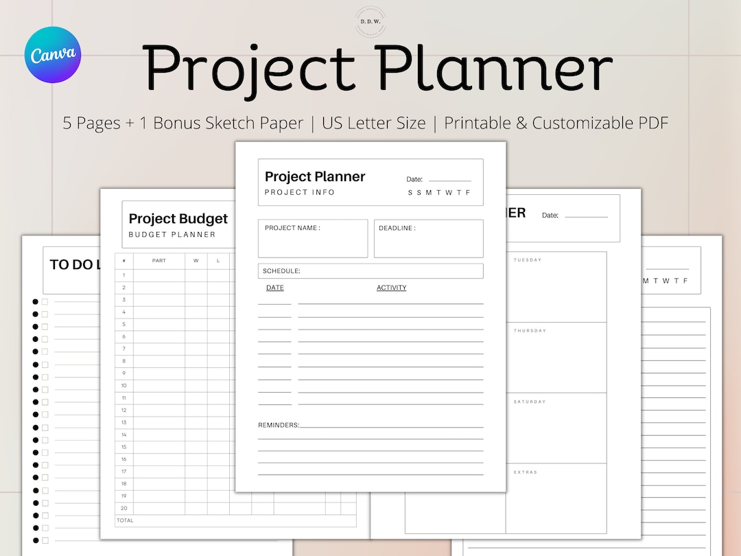 Project Planner Bundle Woodworking Project Planner Family Project