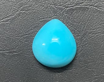Cabujón de turquesa natural de Arizona de 7,00 quilates – Gema en forma de pera de color azul huevo de petirrojo de 13 x 14,5 x 7 mm
