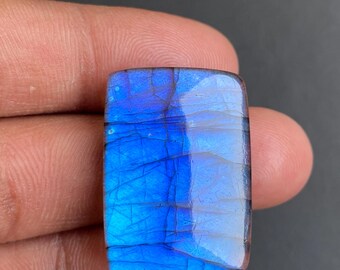 Cabujón de labradorita azul natural de 55 quilates - Gema suelta rectangular de 21x30x8 mm para la fabricación de joyas.