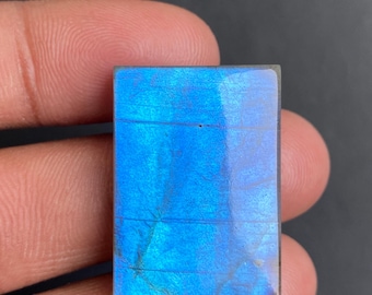 Cabujón de labradorita azul natural de 55 quilates - Gema suelta rectangular de 21x31x7 mm para la fabricación de joyas