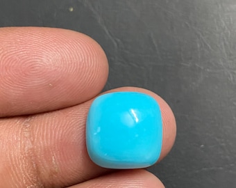 Cabujón cojín de turquesa Arizona de 7 quilates – 13,5 mm. Hermosa gema azul.