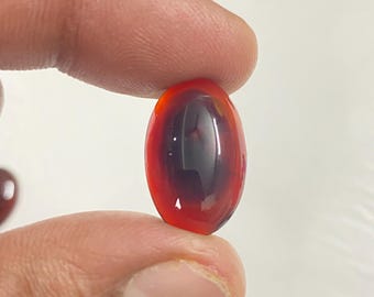 Ónix Aqeeq naranja: piedra ovalada para joyería (21 x 13 mm, 11,55 ct)