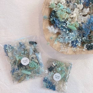 BLUEBERRY Dried Preserved Flower Floral Pack DIY Confetti Gift Decor Candle Card Resin Art Wedding Candle Hydrangea Rose Bunny Tail
