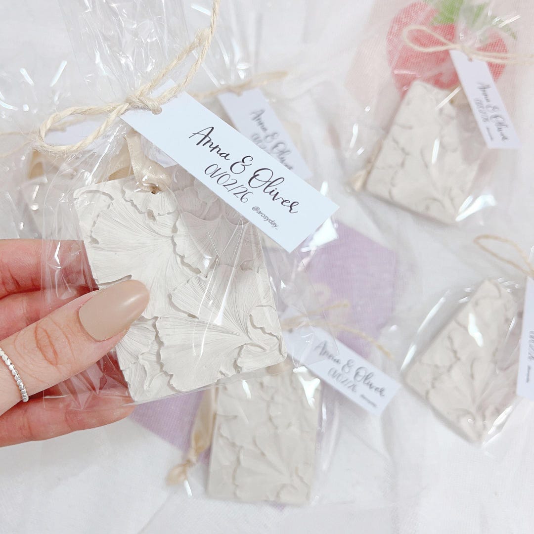 Lotus Flower Plaster Diffuser: Wedding Favor, Christening Gift - Etsy
