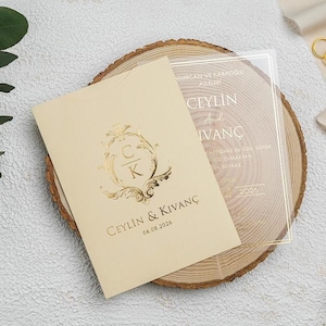 Invitaciones de boda doradas, elegante diseño moderno esmerilado, perfectas para bodas, regalo único para despedida de soltera.