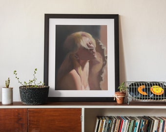 Midsummer Dream, Beautiful Woman Basking in Sunlight, Art Print