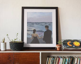 Copy of Romantic Sunset Couple, anniversary, gift for her(Premium Matte Poster)
