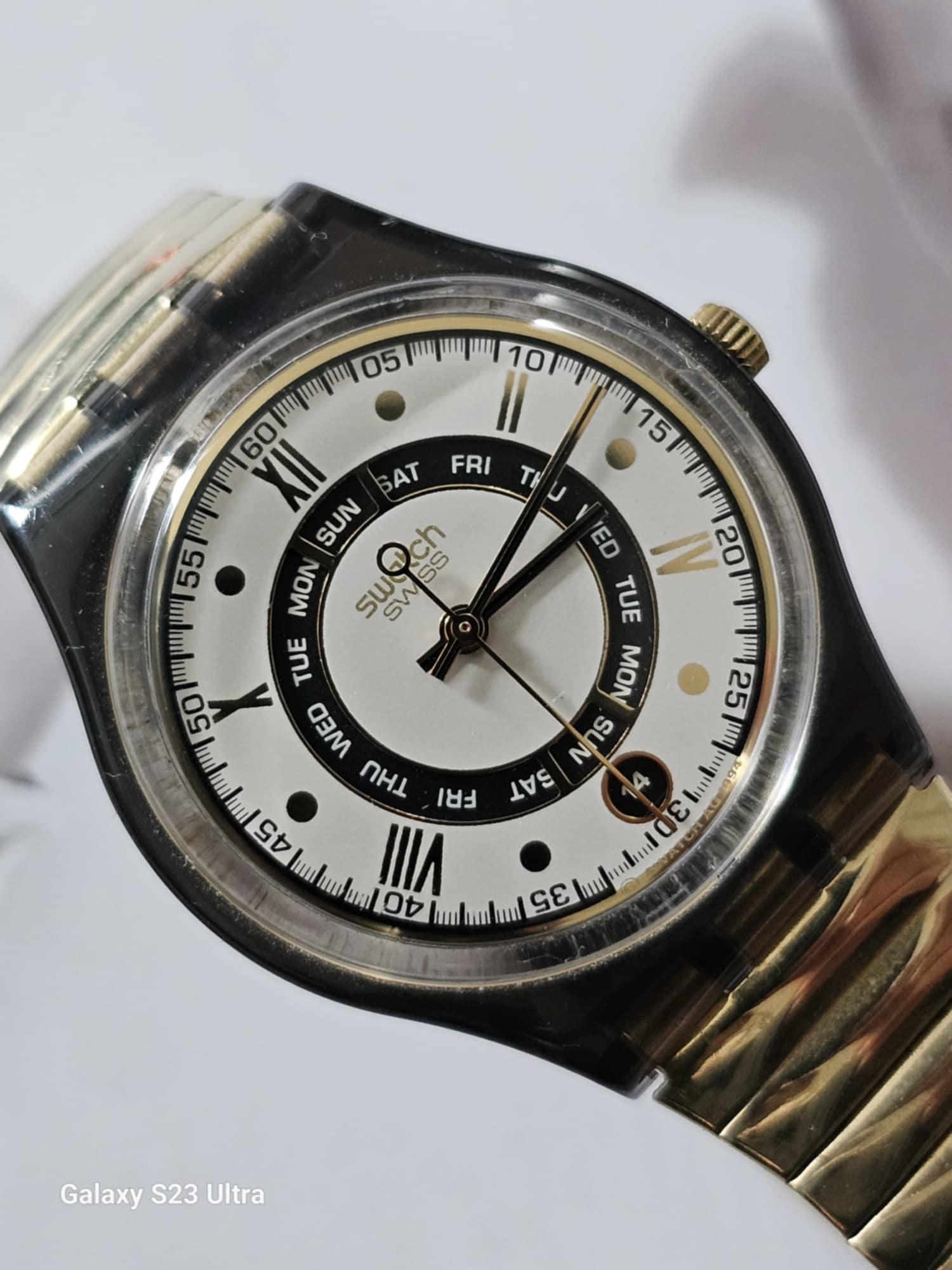 1994 FUNK SLK106 Swatch Watch | Vintage Gold-tone Musical