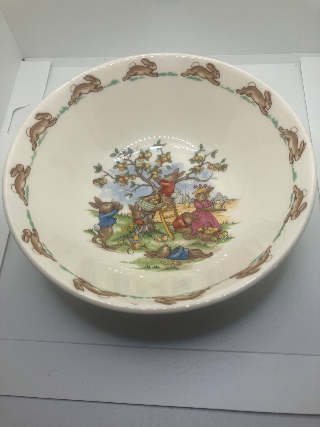 Vintage Royal Doulton Bunnykins 'apple Picking' Bowl Etsy
