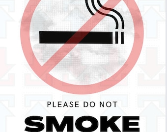 Señal de no fumar, producto digital para imprimir