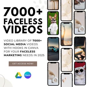 7,000+ Faceless Social Media Videos | Viral Video Content | TikTok, Reels & Shorts Bundle