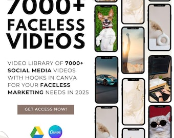 7,000+ Faceless Social Media Videos | Viral Video Content | TikTok, Reels & Shorts Bundle