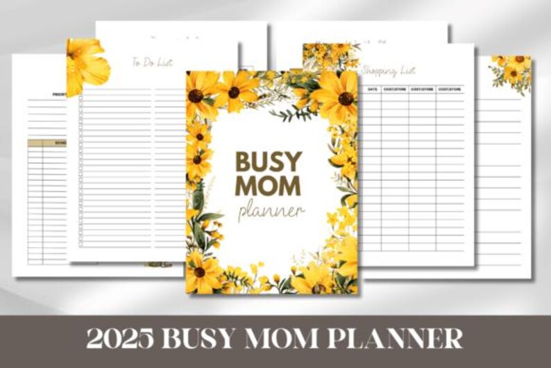 2025 Busy Mom Planner | Printable & Digital Organizer | Daily Weekly ...