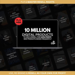 10 Million Done For You Resell Digital Products Bundle Ideal for Passive Income, PLR MRR, Master Resell Rights Digital Products Downloads