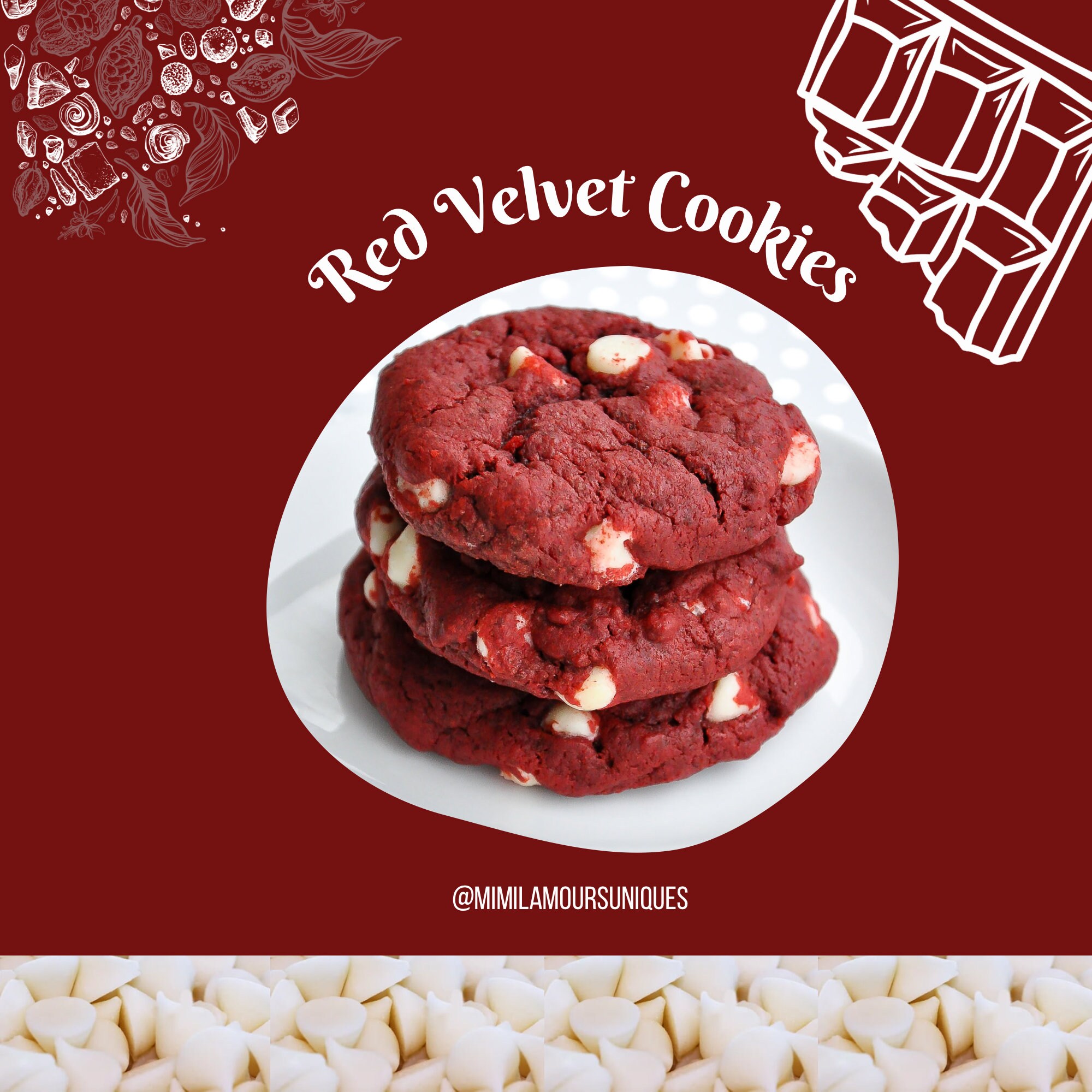 Red Velvet Cookies - Etsy
