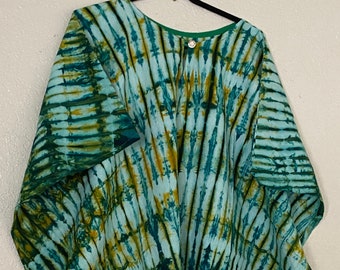 Beautifull cotton Tye-Dye gown, Maxi Adire dress, Kaftan plus size, gift for her