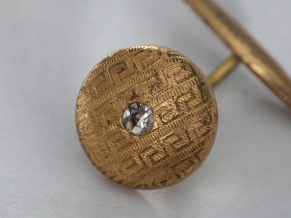 Vintage gold metal cufflinks (CH) - image 2