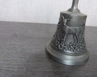 bell, metal table bell with doe decorations (sl01)