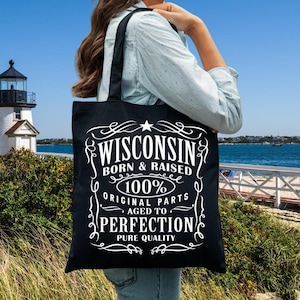 Borsa in tela Wisconsin: regalo souvenir vintage