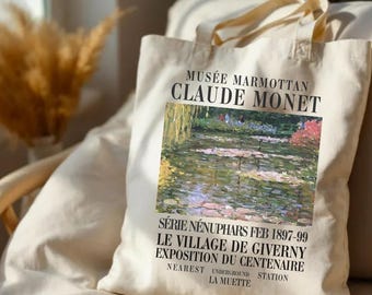 Claude Monet Seerosen Tragetasche: Fine Art Canvas
