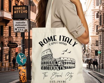 Bolsa de lona de Roma, Italia, la Ciudad Eterna.